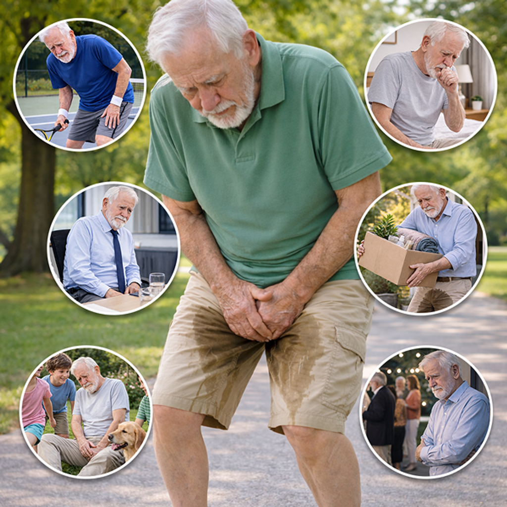 Men experiencing bladder leak concerns